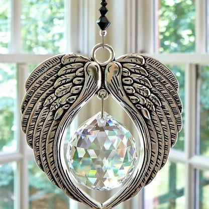 ANGEL WINGS Crystal and Pewter Wings Suncatcher
